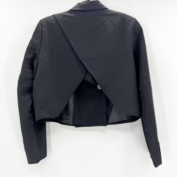 NWT Aware by Vero Moda Aria Short Wrap Back Double Breasted Crop Blazer Size 10 - Picture 3 of 5